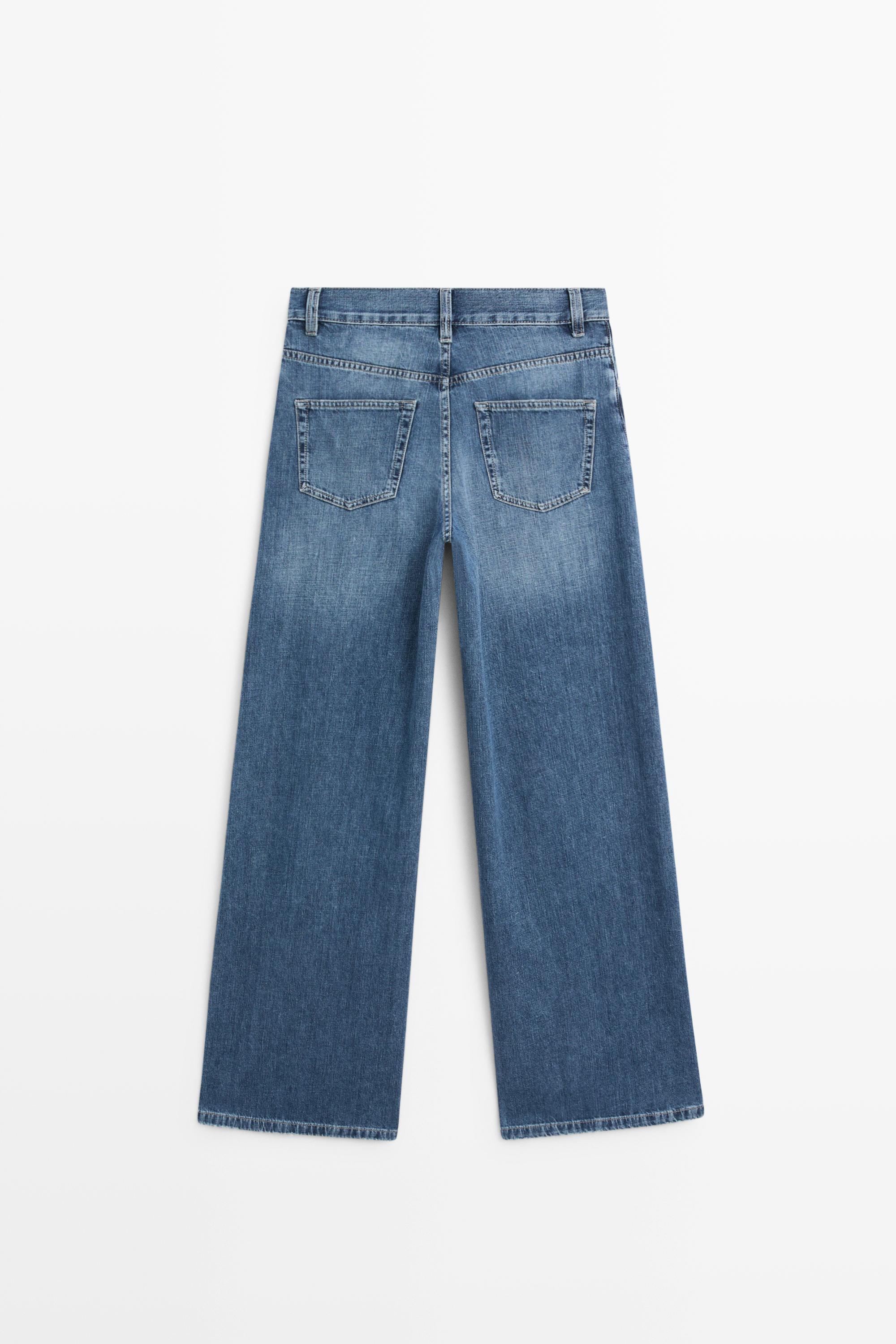 High-waist wide-leg jeans